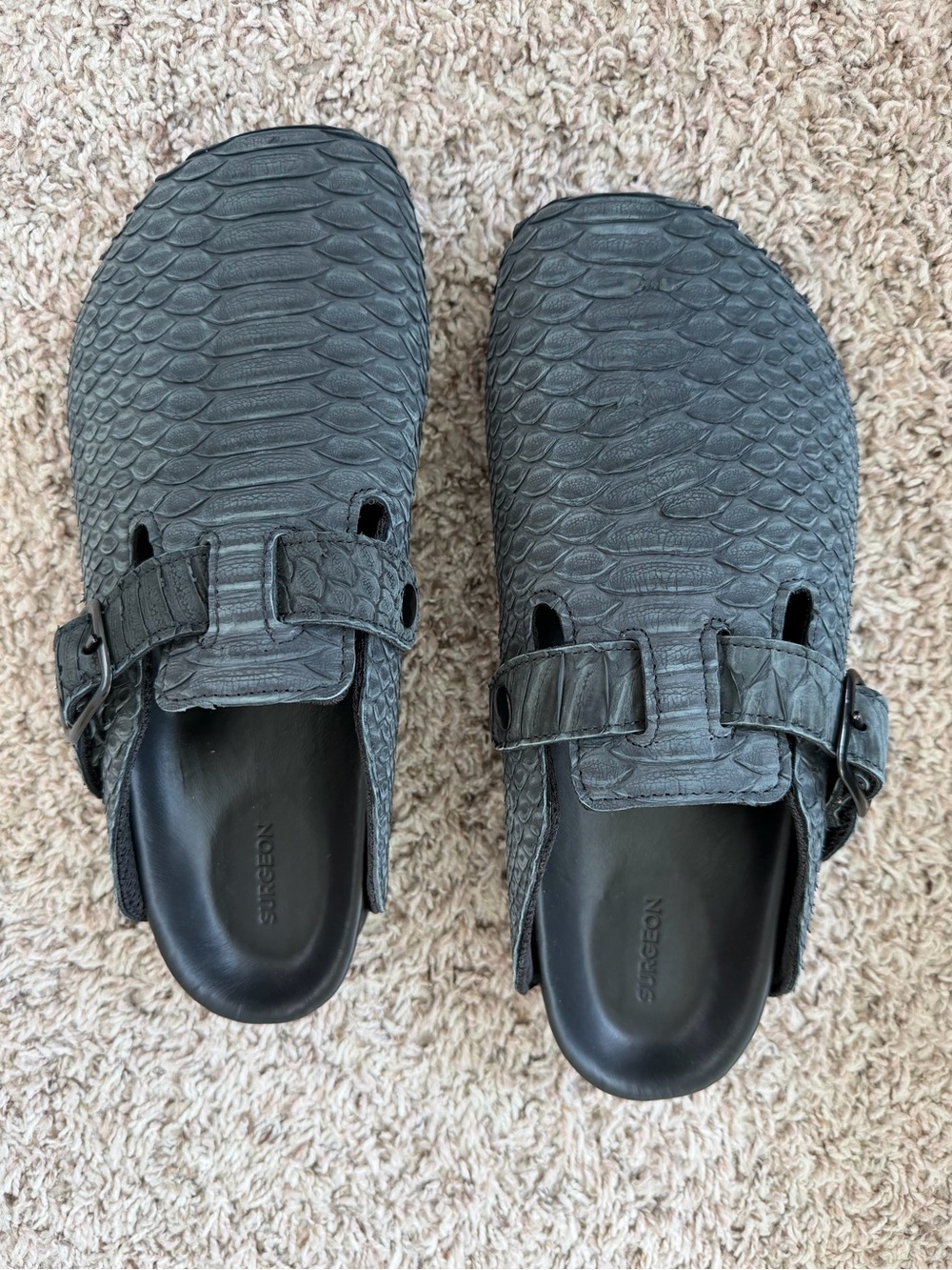 The Surgeon Luxe Mule Black Python | Men’s 9 / Women’s 10.5 | NIB